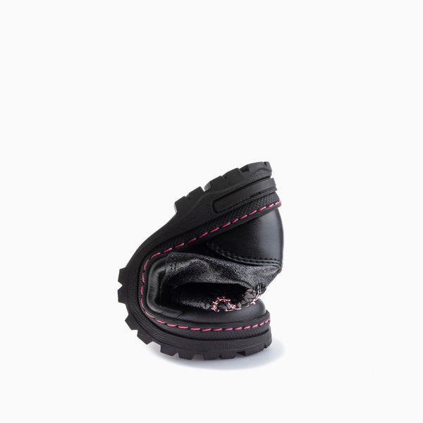 Pablosky Botas De Niña Pablosky Color Negro De Leader-tech Con Cordones Y Cremallera 433915