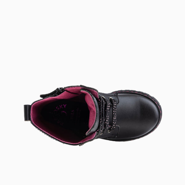 Pablosky Botas De Niña Pablosky Color Negro De Leader-tech Con Cordones Y Cremallera 433915