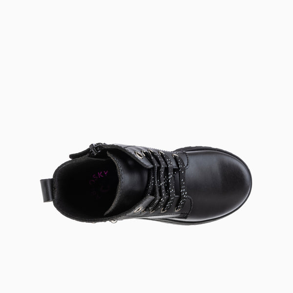 Pablosky Botas De Niña Pablosky Color Negro De Leader-tech Con Cordones Y Cremallera 433515