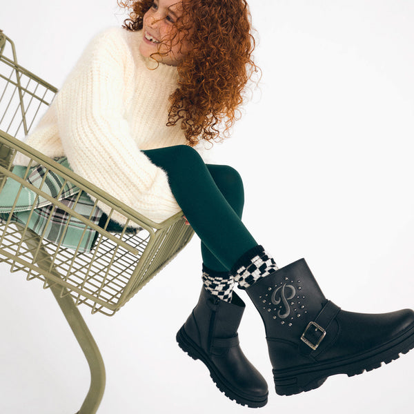 Pablosky Botas De Niña Pablosky Color Negro De Leader-tech Con Cremallera 433615