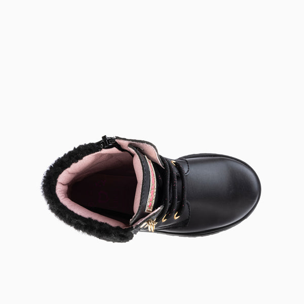 Pablosky Botas De Niña Pablosky Color Negro De Leader-tech Con Cordones Y Cremallera 433115