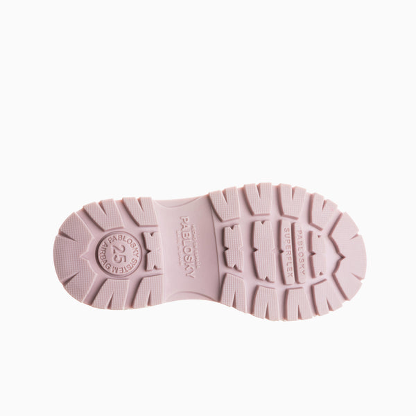 Pablosky Botas De Niña Pablosky Color Rosa De Leader-tech Con Cordones Y Cremallera 433175