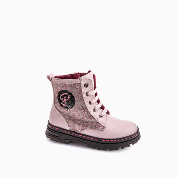 pablosky Botas de Niña Pablosky color Rosa de Leader-tech con Cordones y cremallera 433975