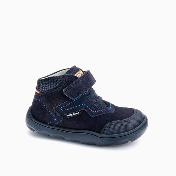 pablosky Botas de Niño Pablosky color Azul de Piel con Cierre adherente 514926