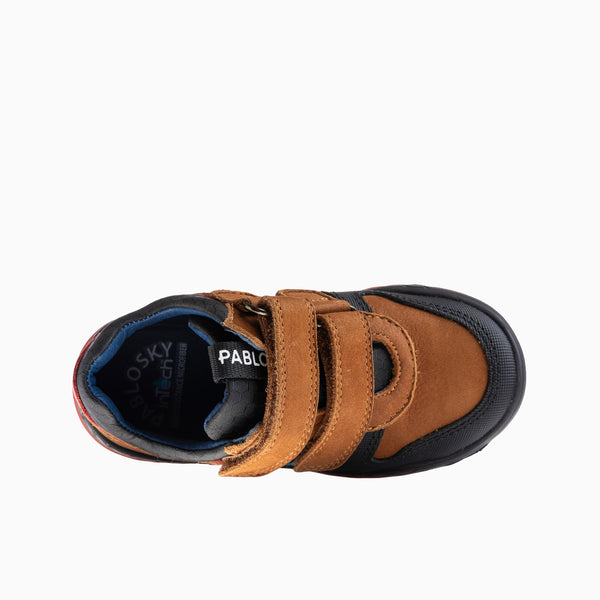 Pablosky Botas De Niño Pablosky Color Marrón De Leader-tech Con Cierre Adherente 515661