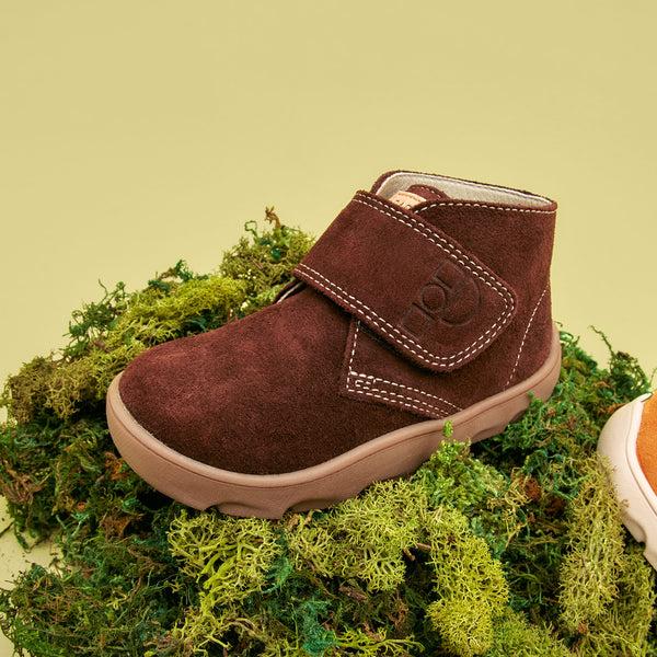 Pablosky Botas De Niño Pablosky Color Marrón De Piel Con Cierre Adherente 514596