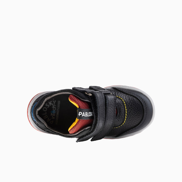 Pablosky Botas De Niño Pablosky Color Negro De Piel Y Textil Técnico Con Cierre Adherente 515713