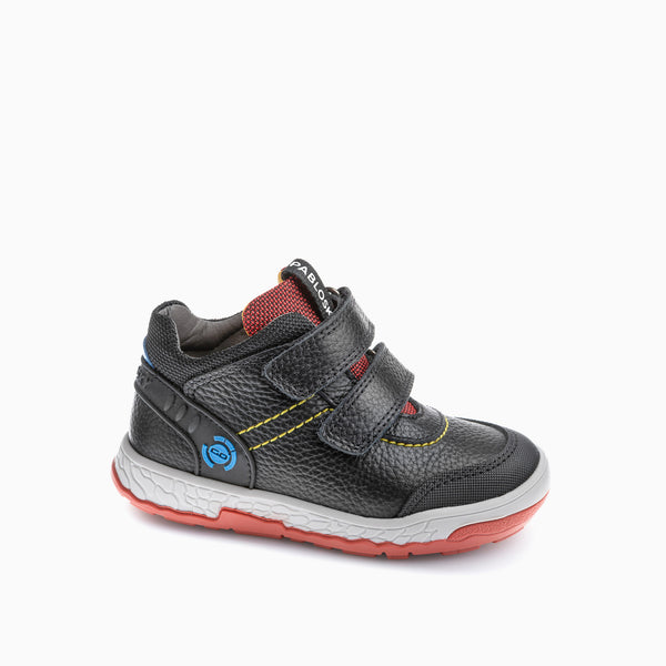 pablosky Botas de Niño Pablosky color Negro de Piel y Textil Técnico con Cierre adherente 515713