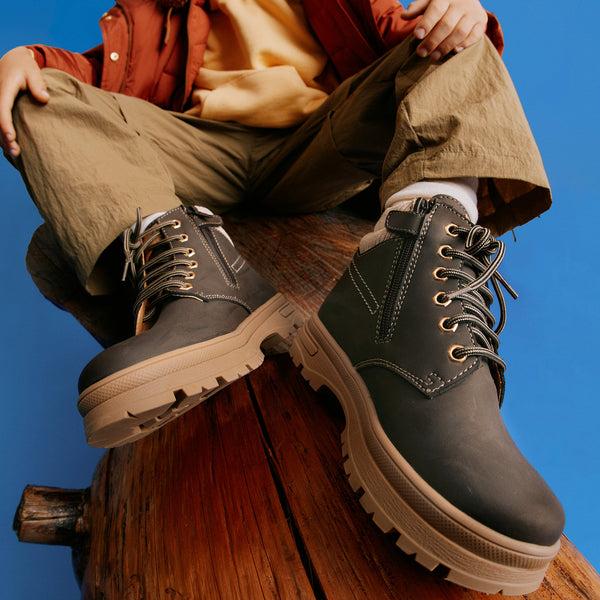 Pablosky Botas De Unisex Pablosky Color Marrón De Leader-tech Con Cordones Y Cremallera 516191
