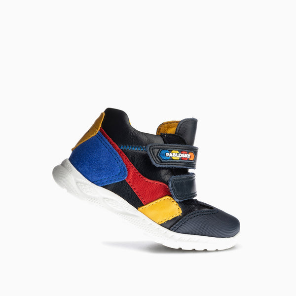 Pablosky Botitas De Bebé Niño Pablosky Azules De Piel Con Cierre Adherente 034820