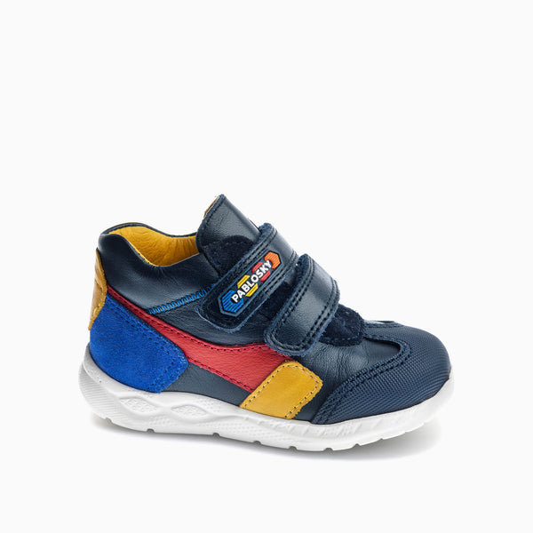 pablosky Botitas de Bebé Niño Pablosky azules de Piel con Cierre Adherente 034820