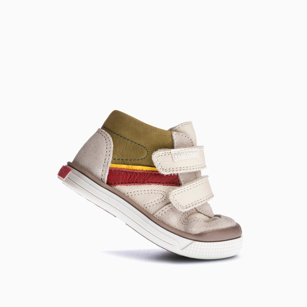 Pablosky Botitas De Bebé Niño Pablosky Beige De Piel Con Cierre Adherente 035233