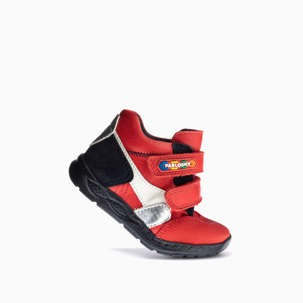 Pablosky Botitas De Bebé Niño Pablosky Rojas De Piel Con Cierre Adherente 034860
