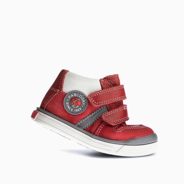 Pablosky Botitas De Bebé Niño Pablosky Rojas De Piel Con Cierre Adherente 035360