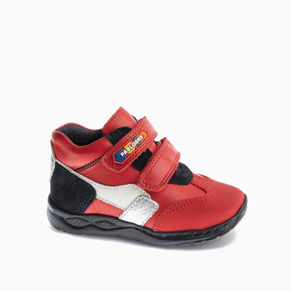 pablosky Botitas de Bebé Niño Pablosky rojas de Piel con Cierre Adherente 034860