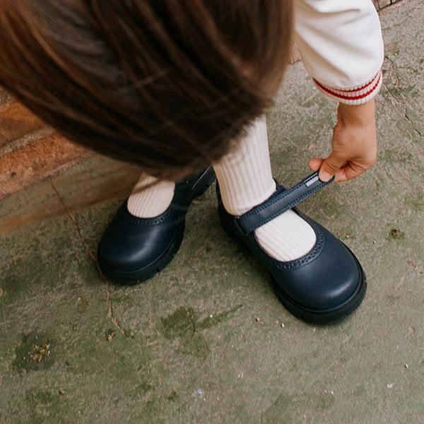 Pablosky Colegiales De Niña Color Marino Con Cierre Adherente 360025