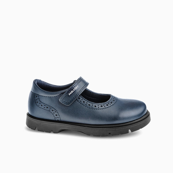 pablosky Colegiales de Niña color Marino con Cierre adherente 360025