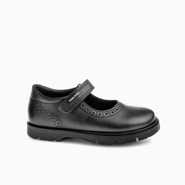 pablosky Colegiales de Niña color Negro con Cierre adherente 360015