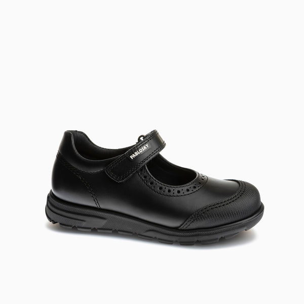 pablosky Colegiales de niña negros Pablosky de piel 334110