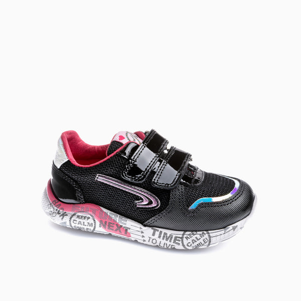 pablosky Deportivos de Niña Pablosky color Negro de Piel y Textil Técnico con Cierre adherente 204719