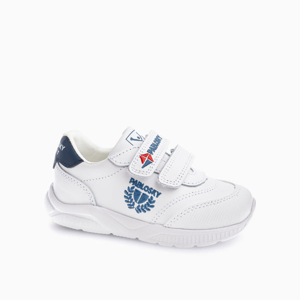 pablosky Deportivos para el Cole de Unisex Pablosky color Blanco de Piel con Cierre adherente 203902 pablosky Deportivos para el Cole de Unisex Pablosky color Blanco de Piel con Cierre adherente 203902