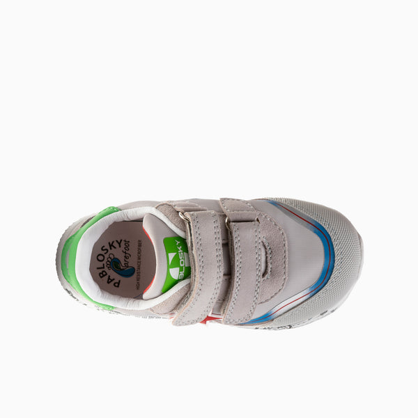 Pablosky Deportivos Unisex Pablosky Color Gris De Piel Y Textil Técnico Con Cierre Adherente 979450