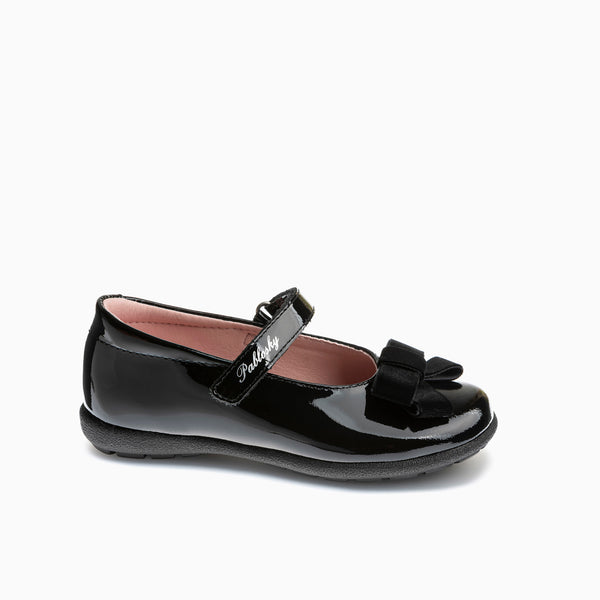 pablosky Merceditas de Niña Pablosky negras de Piel con Cierre Adherente 353219