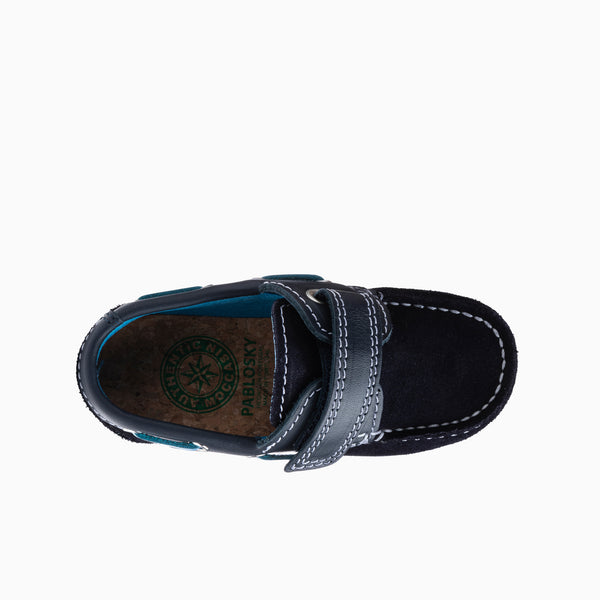 Pablosky Náuticos De Niño Pablosky Azules De Piel Con Cierre Adherente 128820