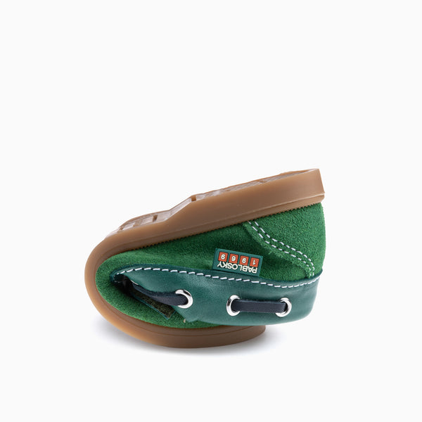 Pablosky Náuticos De Niño Pablosky Verdes De Piel Con Cierre Adherente 128890