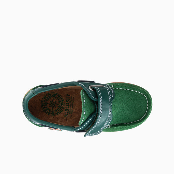 Pablosky Náuticos De Niño Pablosky Verdes De Piel Con Cierre Adherente 128890