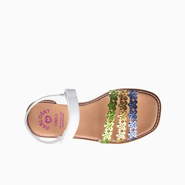 Pablosky Sandalias De Niña Pablosky Blancas De Piel Con Cierre Adherente 427802