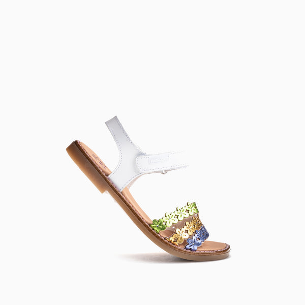 Pablosky Sandalias De Niña Pablosky Blancas De Piel Con Cierre Adherente 427802