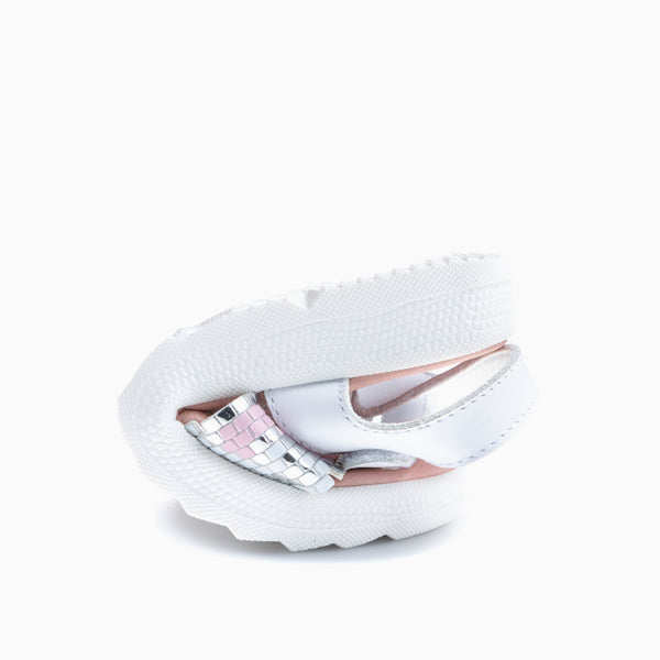 Pablosky Sandalias De Niña Pablosky Blancas De Piel Con Cierre Adherente 431100