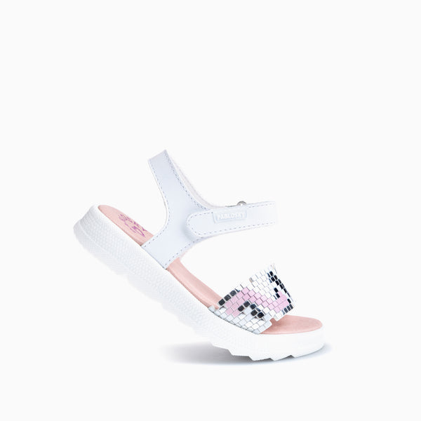 Pablosky Sandalias De Niña Pablosky Blancas De Piel Con Cierre Adherente 431100