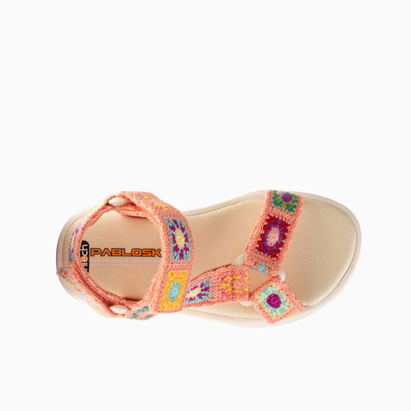 Pablosky Sandalias De Niña Pablosky Color Rosa Con Cierre Adherente 981870