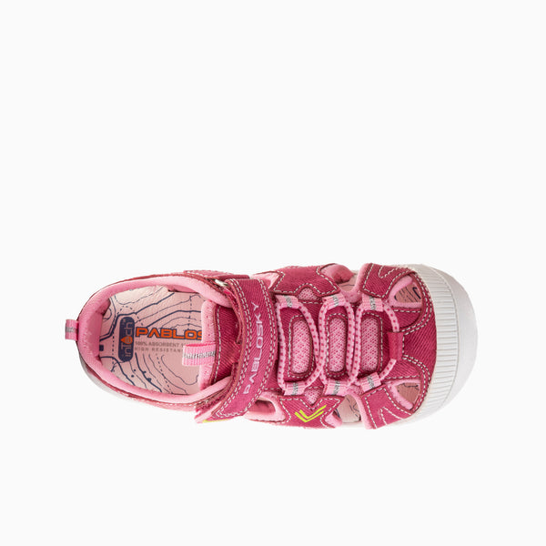 Pablosky Sandalias De Niña Pablosky Color Rosa Con Cierre Adherente 981970