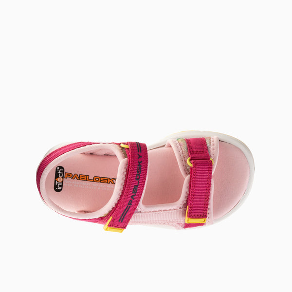 Pablosky Sandalias De Niña Pablosky Color Rosa Con Cierre Adherente 981780