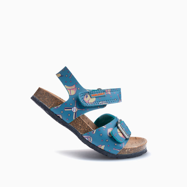 Pablosky Sandalias De Niño Pablosky Azules De Materiales Recicladas Con Cierre Adherente 512910