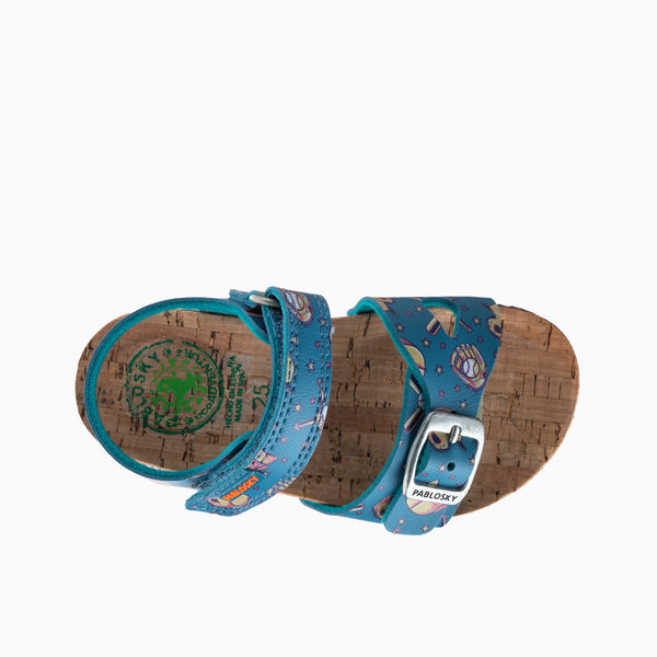 Pablosky Sandalias De Niño Pablosky Azules De Materiales Recicladas Con Cierre Adherente 512910