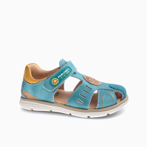 pablosky Sandalias de Niño Pablosky azules de Piel con Cierre Adherente 514044