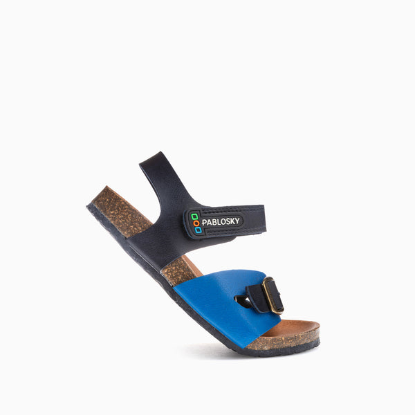 Pablosky Sandalias De Niño Pablosky Color Marino De Materiales Reciclados Con Cierre Adherente 516520