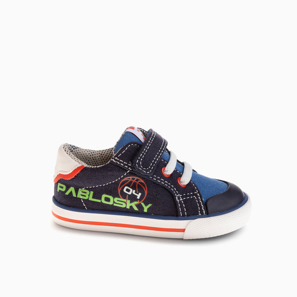 pablosky Zapatillas de Lona de Bebé Niño Pablosky color Marino con Cierre Adherente 980220