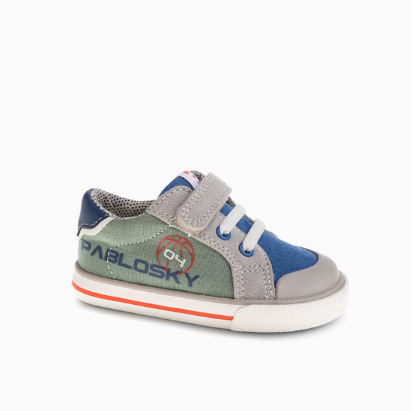 pablosky Zapatillas de Lona de Bebé Niño Pablosky color Verde con Cierre Adherente 980230
