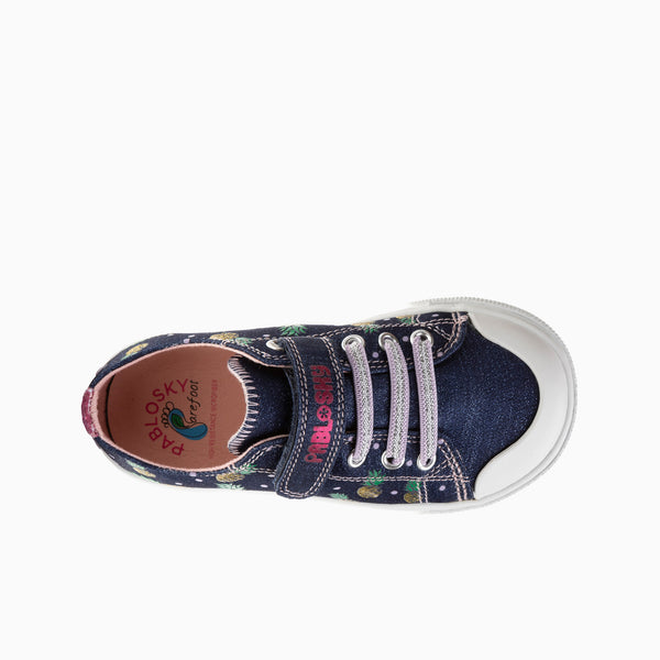 Pablosky Zapatillas De Lona De Niña Pablosky Color Marino Con Cierre Adherente 981320