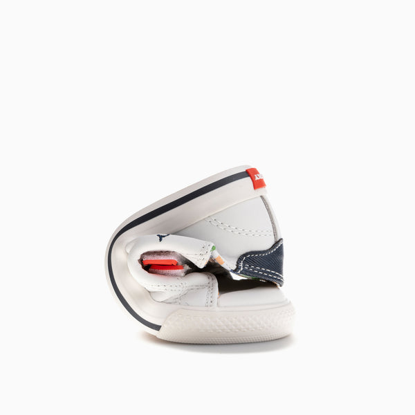 Pablosky Zapatillas De Lona De Niño Pablosky Color Blanco De Piel Con Cierre Adherente 980700