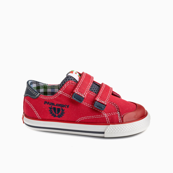 pablosky Zapatillas de Lona de Niño Pablosky color Rojo con Cierre Adherente 980960