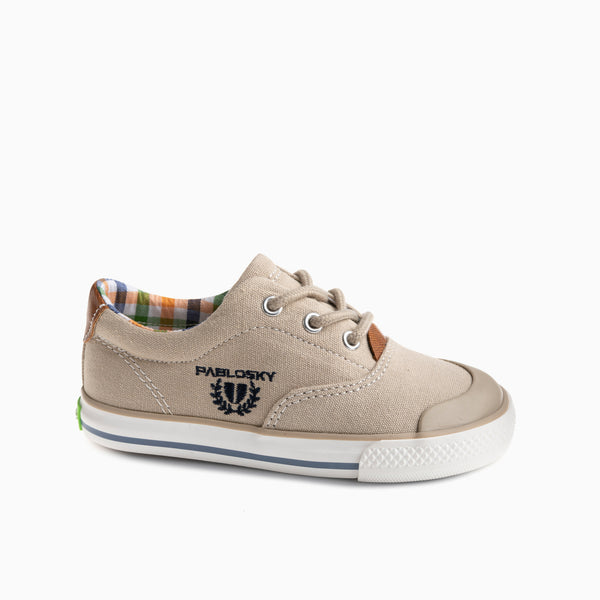 pablosky Zapatillas de Lona Unisex Pablosky color Beige con Cordones 980830