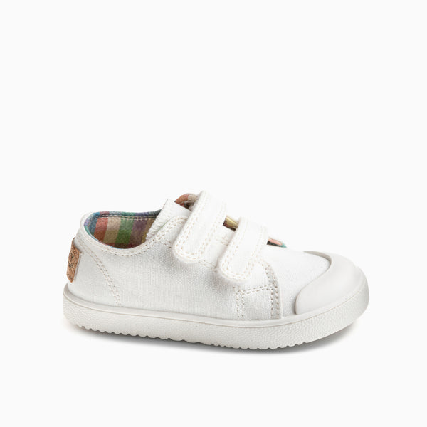 pablosky Zapatillas de Lona Unisex Pablosky color Blanco con Cierre Adherente 980100