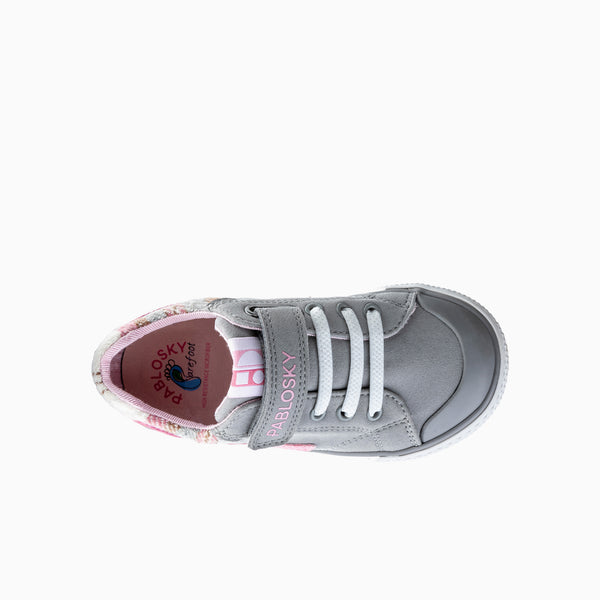 Pablosky Zapatillas De Niña Color Gris Con Cierre Adherente 983550