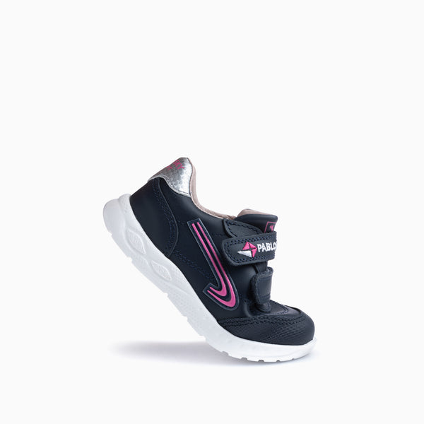 Pablosky Zapatillas Deportivas De Niña Pablosky 297027 De Piel Color Azul Marino